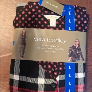 Vera Bradley Black and Red Plaid Pajama Set